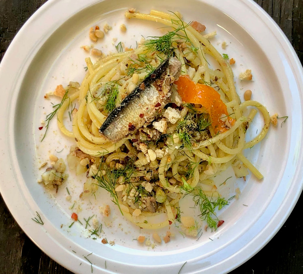 SICILIAN PASTA: A CELEBRATION OF FENNEL, SEAFOOD, AND PINE NUTS