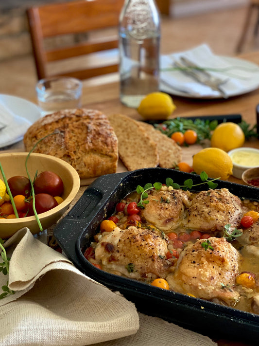 Guest Contributor Stefanie Pollard: Double Roaster Chicken and White Beans