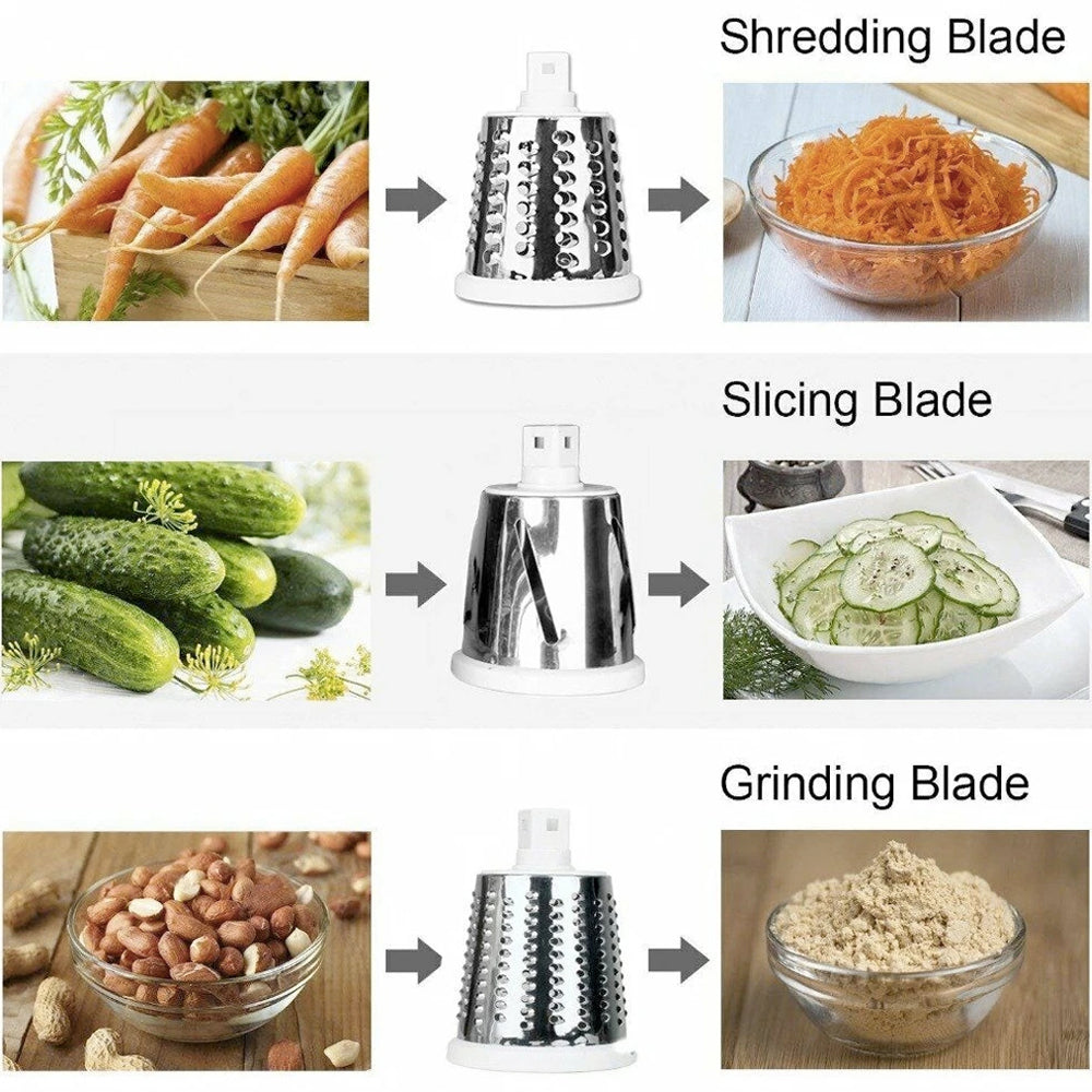 Food Grater Vegetable Rotary Cutter Shredder Carrot Grind Slicer